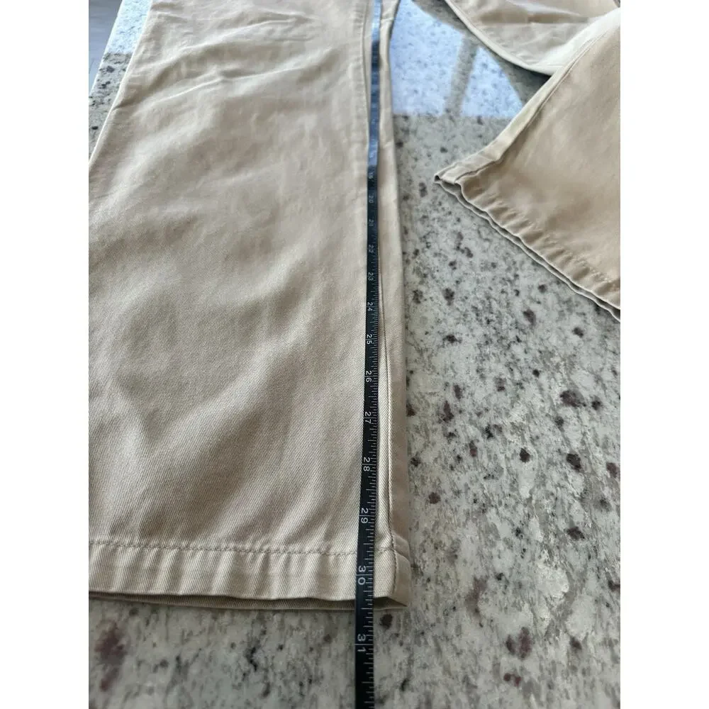 Lacoste Beige Chino Pants Men's 40 Regular Straight Twill Cotton Flat Front